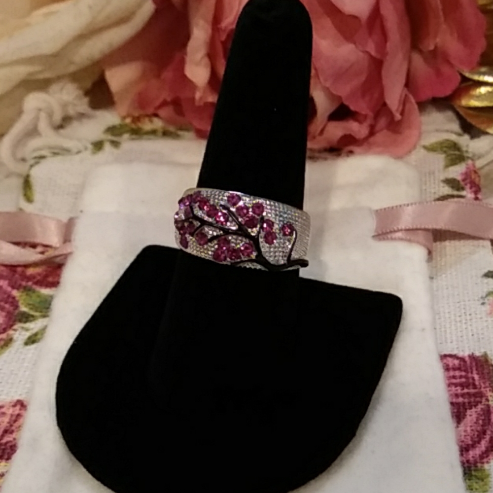 Japanese Cherry Blossom Sterling Silver Ring